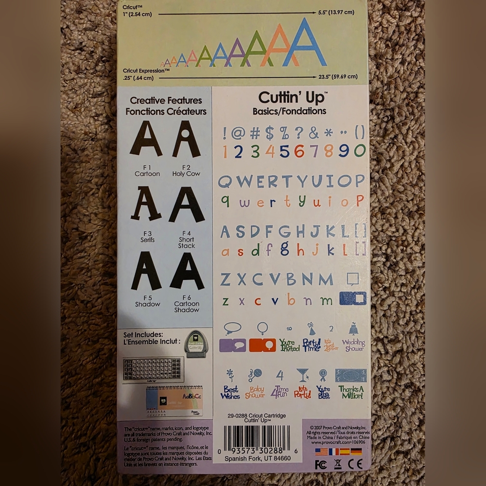 Cricut Cuttin' Up Alphabet Die-Cut Set - Multicolor ABC - Picture 3 of 3